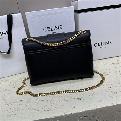 Celine Medium VICTOIRE Bag In Supple Calfskin Black/Gold