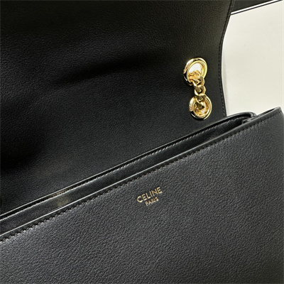 Celine Medium VICTOIRE Bag In Supple Calfskin Black/Gold