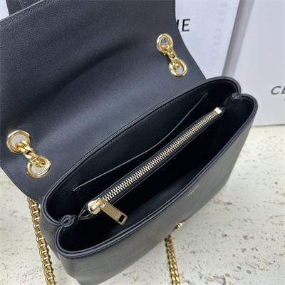 Celine Medium VICTOIRE Bag In Supple Calfskin Black/Gold