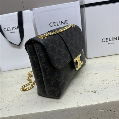 Celine Medium VICTOIRE Bag In Triomphe Canvas Tan