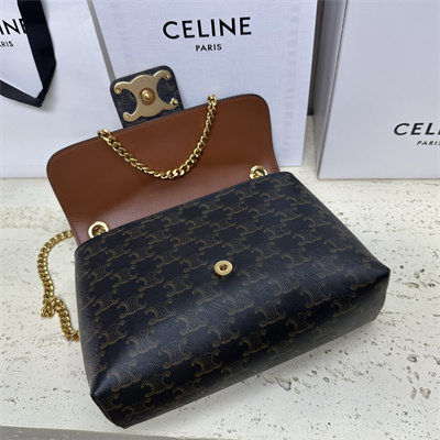 Celine Medium VICTOIRE Bag In Triomphe Canvas Tan