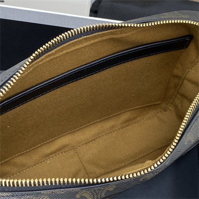 Celine Medium Messenger Bag In Triomphe Canvas With Celine Print