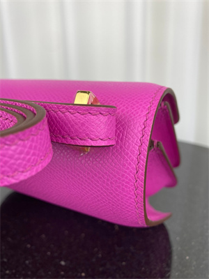 Constance Bag Epsom Leather 18CM Gold/Silver Tone Metal In Magnolia Color HS