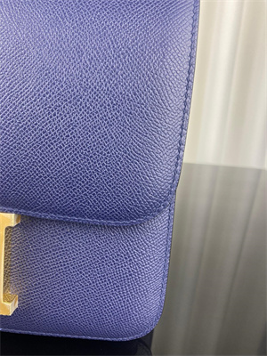 Constance Bag Epsom Leather 24CM Gold/Silver Tone Metal In Navy Color HS