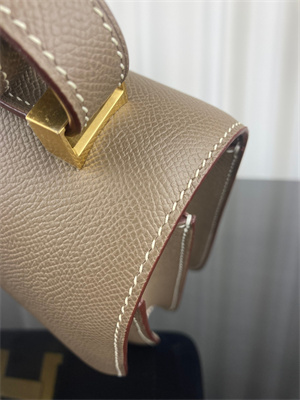 Constance Bag Epsom Leather 24CM Gold/Silver Tone Metal In Etoupe Color HS