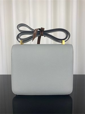 Constance Bag Epsom Leather 24CM Gold/Silver Tone Metal In Gris Mouette Color HS