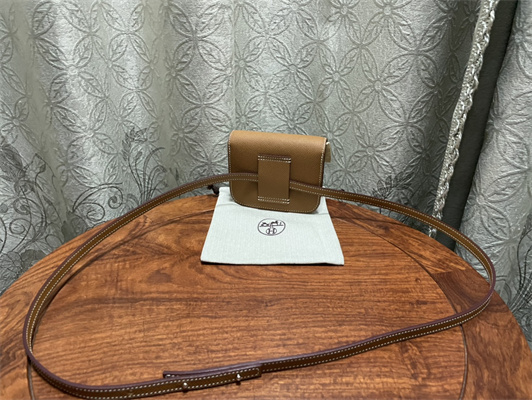 Constance SLIM Wallet With Strap Epsom Leather Silver Tone Metal In Gold Color HS