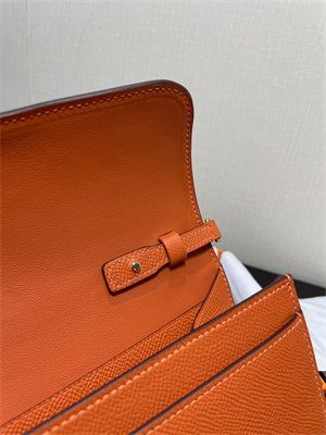 Constance To Go Wallet Epsom Leather Gold Tone Metal In Orange Color HS