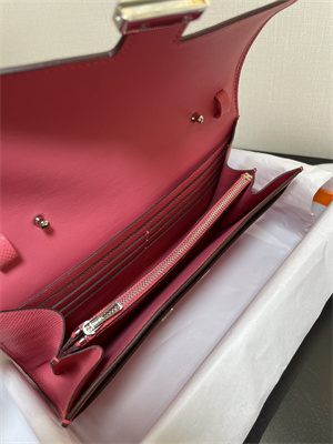 Constance To Go Wallet Epsom Leather Silver Tone Metal In Rose Lipsur Color HS