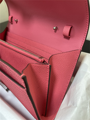 Constance To Go Wallet Epsom Leather Silver Tone Metal In Rose Lipsur Color HS