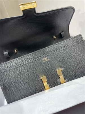 Constance To Go Wallet Epsom Leather Gold Tone Metal In Black Color HS