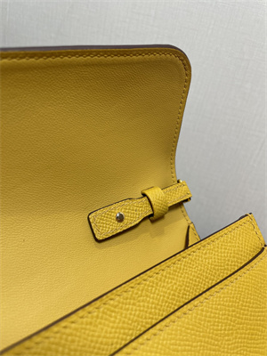 Constance To Go Wallet Epsom Leather Gold Tone Metal In Jaune Amber Color HS