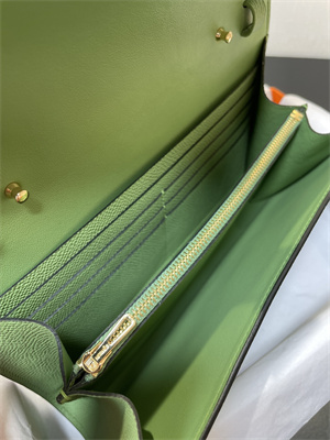 Constance To Go Wallet Epsom Leather Gold Tone Metal In Vert Criquet Color HS