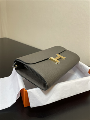 Constance To Go Wallet Epsom Leather Gold Tone Metal In Etain Color HS