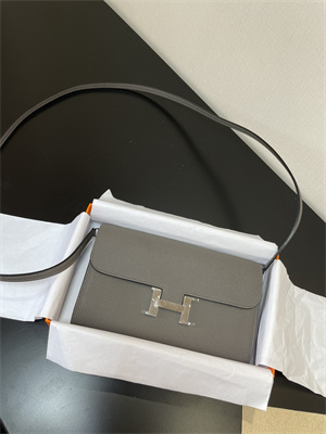 Constance To Go Wallet Epsom Leather Silver Tone Metal In Etain Color HS