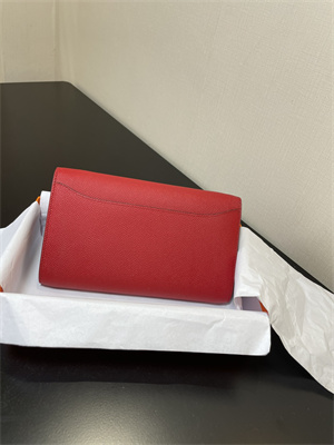 Constance To Go Wallet Epsom Leather Gold Tone Metal In Red Color HS