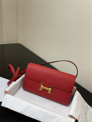 Constance To Go Wallet Epsom Leather Gold Tone Metal In Red Color HS