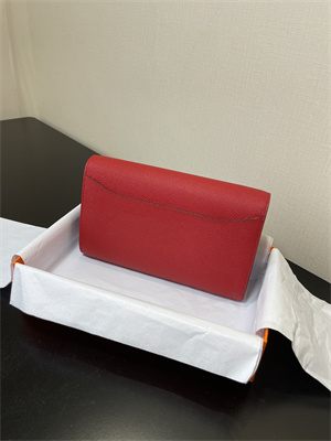 Constance To Go Wallet Epsom Leather Silver Tone Metal In Red Color HS