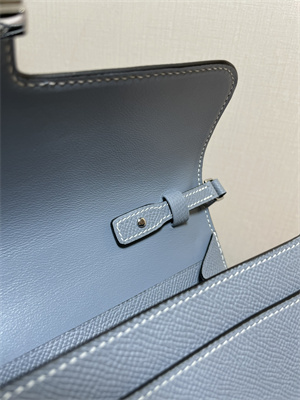 Constance To Go Wallet Epsom Leather Silver Tone Metal In Bleu Lin Color HS