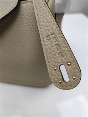 Lindy Bag Taurillon Clemence Leather 26/30CM Gold/Silver Tone Metal In Trench Color HS