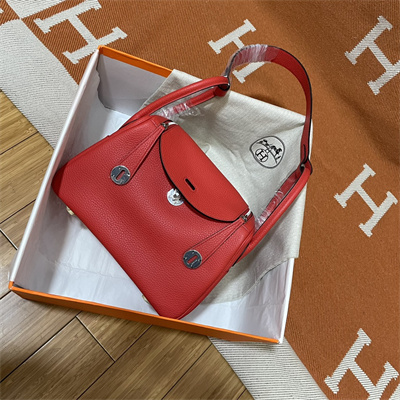 Lindy Bag Taurillon Clemence Leather 26/30CM Gold/Silver Tone Metal In Red Color HS