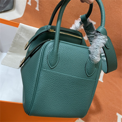 Lindy Bag Taurillon Clemence Leather 26/30CM Gold Tone Metal In Malachite Color HS