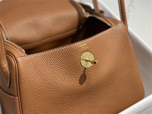 Lindy Bag Calfskin Leather 26/30CM Gold/Silver Tone Metal In Gold  Color