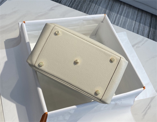 Lindy Bag Calfskin Leather 26/30CM Gold/Silver Tone Metal In Craie Color