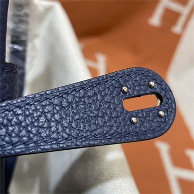 Lindy Bag Taurillon Clemence Leather 26/30CM Silver Tone Metal In Bleu Saphir Color HS