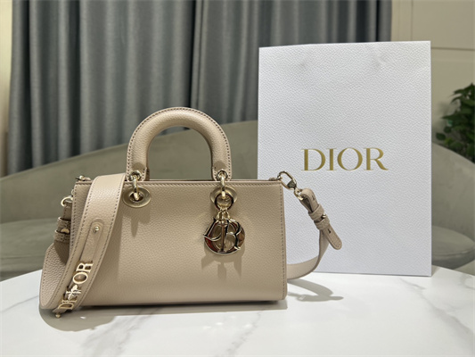 CD Lady D-Sire Small My ABCDior Bag Bull Leather Beige