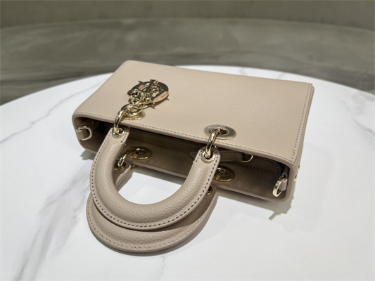 CD Lady D-Sire Small My ABCDior Bag Bull Leather Beige