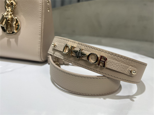 CD Lady D-Sire Small My ABCDior Bag Bull Leather Beige