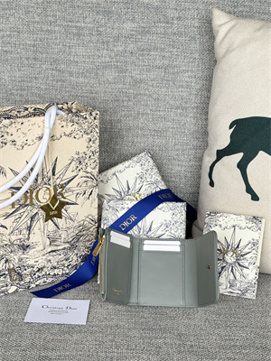 CD 30 Montaigne Trifold Wallet Gray Dior Oblique Jacquard