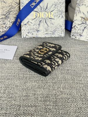 CD 30 Montaigne Trifold Wallet Blue Dior Oblique Jacquard