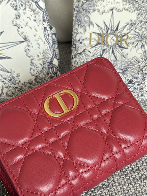 CD Caro Scarlet Wallet Supple Cannage Lambskin Red S5032