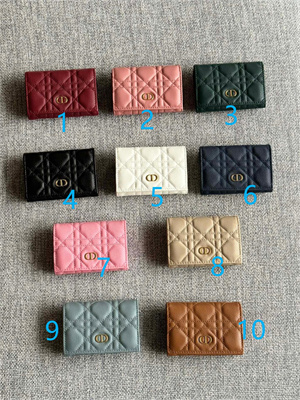 CD Caro Glycine Wallet Supple Cannage Calfskin S5132