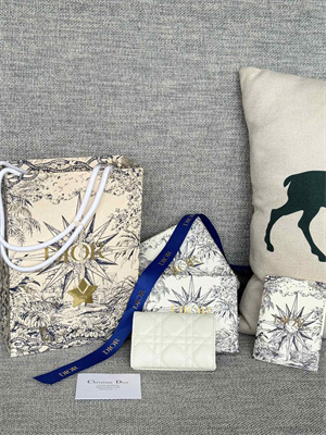 CD Caro Glycine Wallet Supple Cannage Calfskin S5132