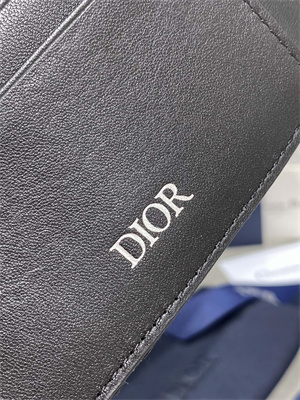 CD Black Dior Oblique Jacquard Wallet