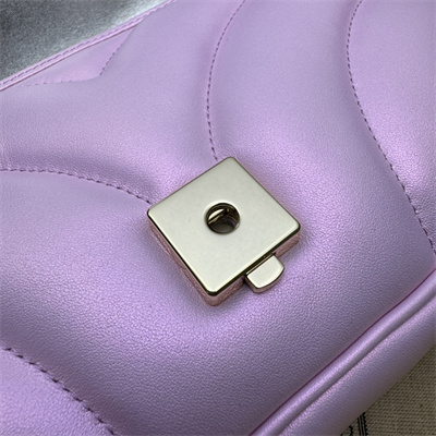 Gucci GG MARMONT Medium Shoulder Bag Pink iridescent 443497