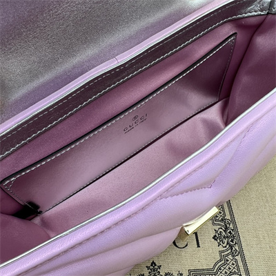 Gucci GG MARMONT Small  Shoulder Bag Pink iridescent 446744