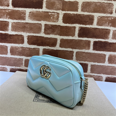 Gucci GG MARMONT Small Shoulder Bag Lt Blue iridescent 447632