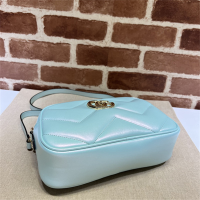 Gucci GG MARMONT Small Shoulder Bag Lt Blue iridescent 447632