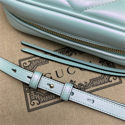 Gucci GG MARMONT Small Shoulder Bag Lt Blue iridescent 447632