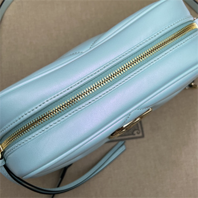 Gucci GG MARMONT Small Shoulder Bag Lt Blue iridescent 447632