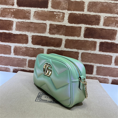 Gucci GG MARMONT Small Shoulder Bag Lt Green iridescent 447632