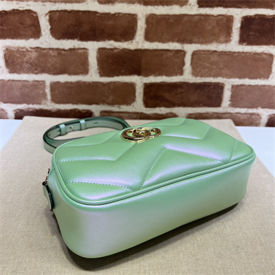 Gucci GG MARMONT Small Shoulder Bag Lt Green iridescent 447632