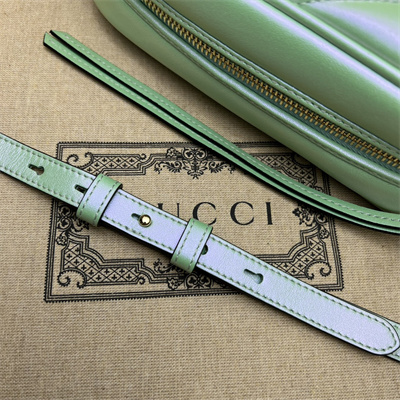 Gucci GG MARMONT Small Shoulder Bag Lt Green iridescent 447632