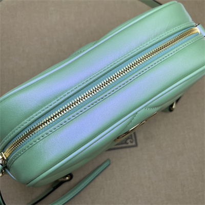Gucci GG MARMONT Small Shoulder Bag Lt Green iridescent 447632