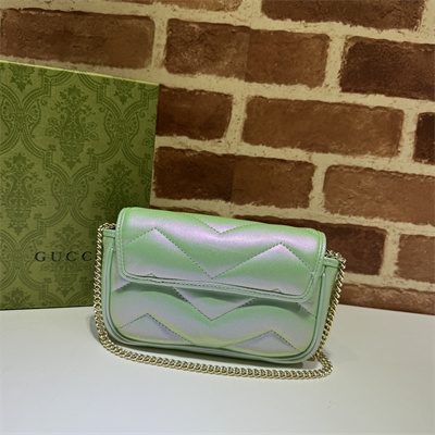 Gucci GG MARMONT  MINI BAG Lt Green iridescent 476433
