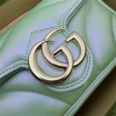 Gucci GG MARMONT  MINI BAG Lt Green iridescent 476433